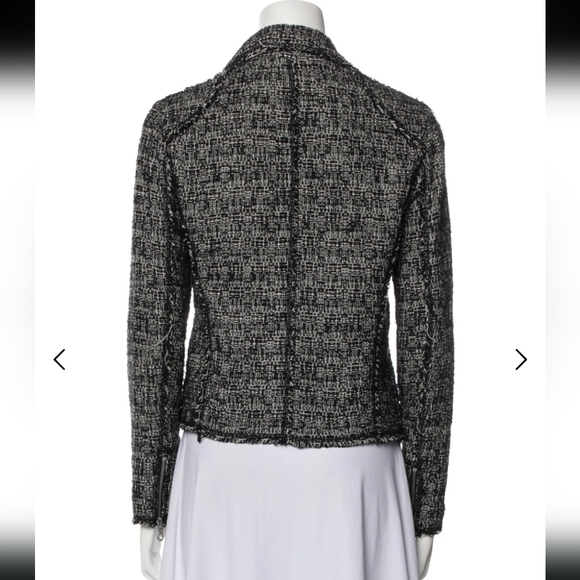 Rebecca Taylor Black and White Tweed Blazer - Picture 4 of 9